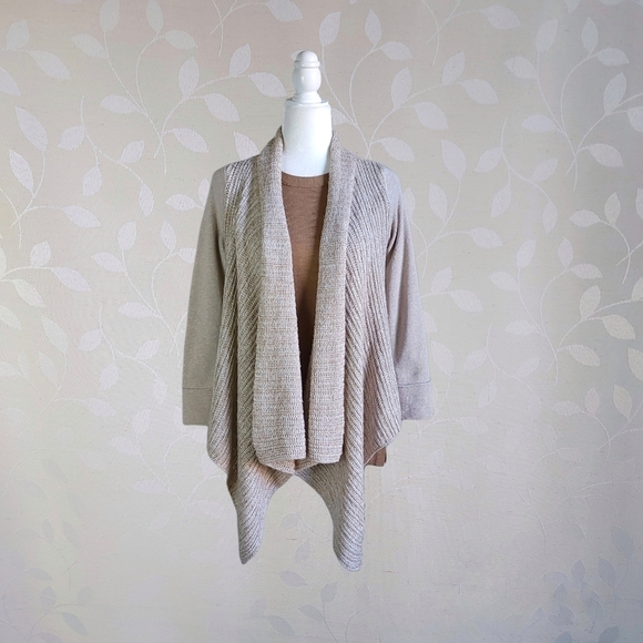 Anthropologie Angora Blend Knit Open Front Waterfall Cardigan Saturday Sunday - Picture 2 of 15